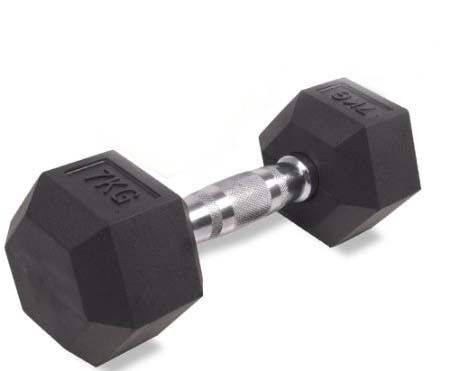 Larson Performance Dumbell Hexagonal 7kg Lapis Karet