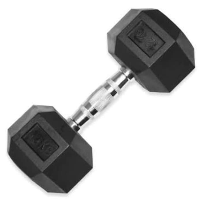 Larson Performance Dumbell Hexagonal 12kg Lapis Karet