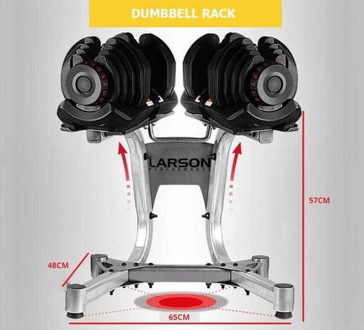 LARSON PERFORMANCE Rack Adjustable Dumbbell
