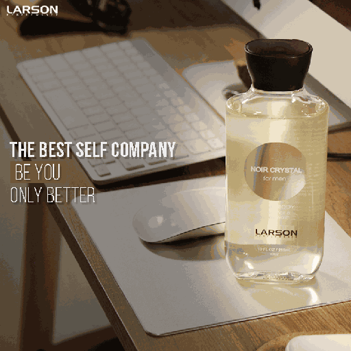 Larson Performance Noir Crystal for Men 2in1 Hair and Body Wash